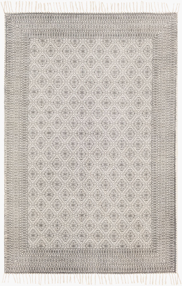 July Handmade Rug — Beige/Black