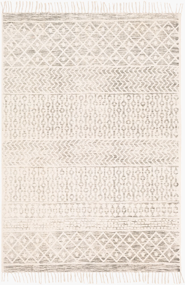 July Handmade Rug — Charcoal/Light Beige