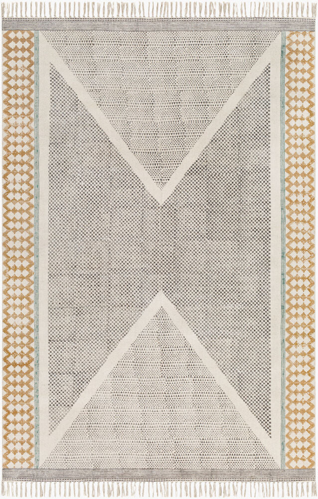 July Handmade Rug — Beige/Black