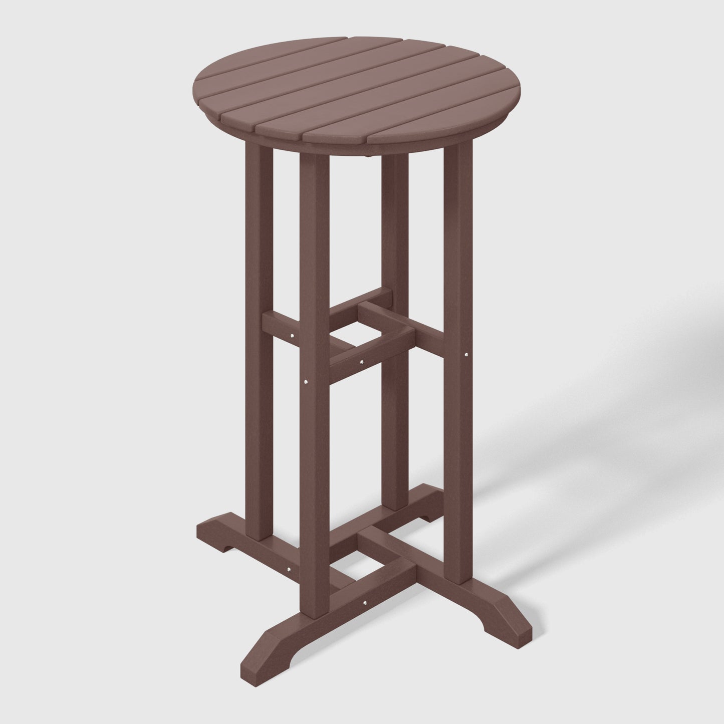 Stockholm All-Weather Outdoor Round Counter Bistro Table (37" Height) Dark Brown Seahawk Designs Patio Bar Tables