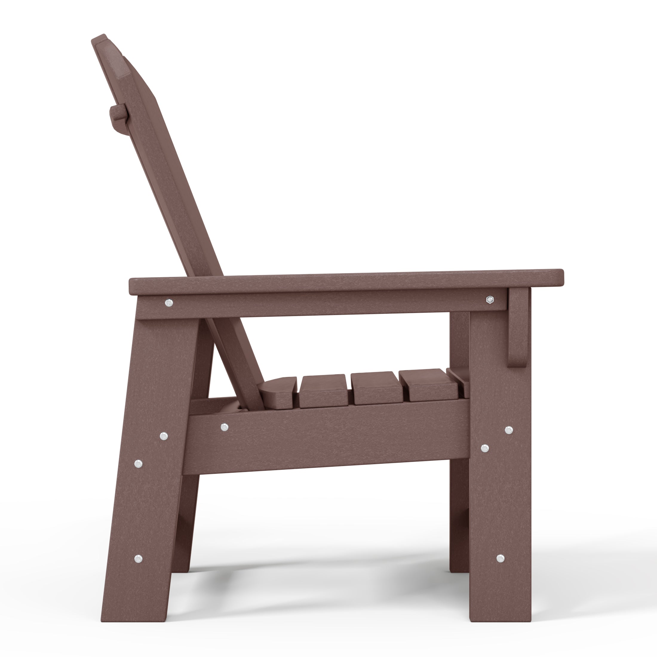 Tiny Terraces Kids' All-Weather Outdoor Poly Adirondack Chair Dark Brown Seahawk Designs Kids Adirondack Chairs