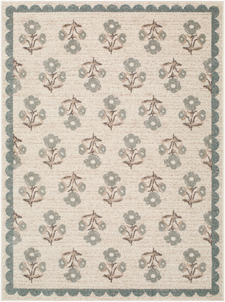 Louise Machine Woven Rug — Black/Ivory