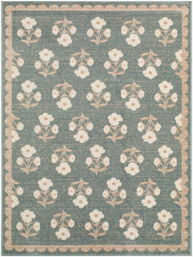 Louise Machine Woven Rug — Ivory/Light Brown