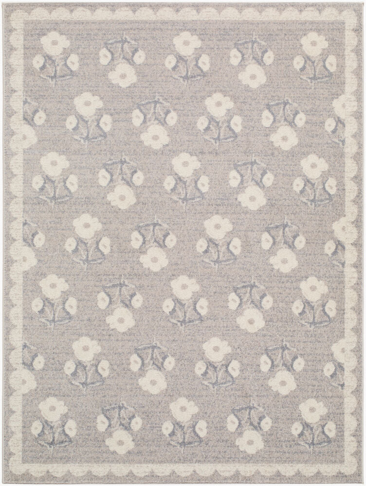 Louise Machine Woven Rug — Ivory/Slate