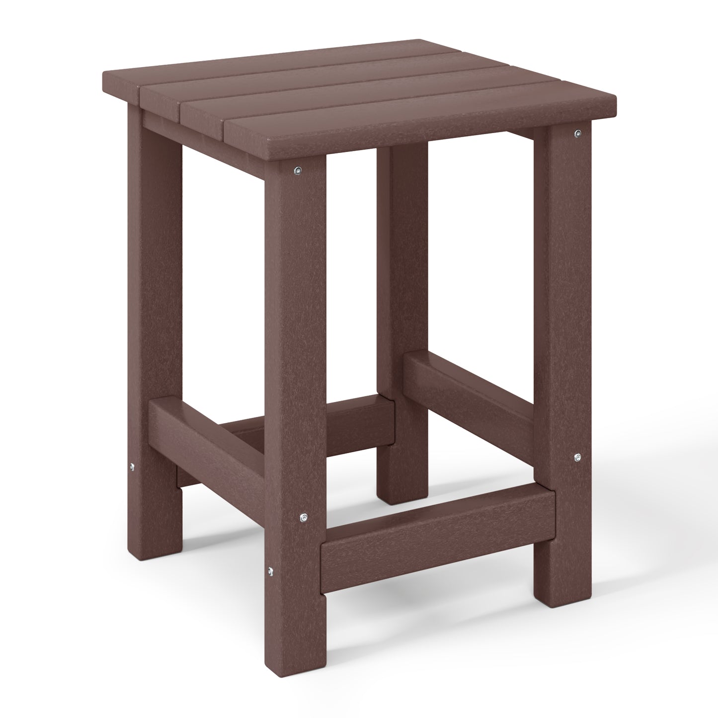 Tiny Terraces Kids' All-Weather Outdoor Side Table (12" Top) Dark Brown Seahawk Designs Kids Patio Side Tables