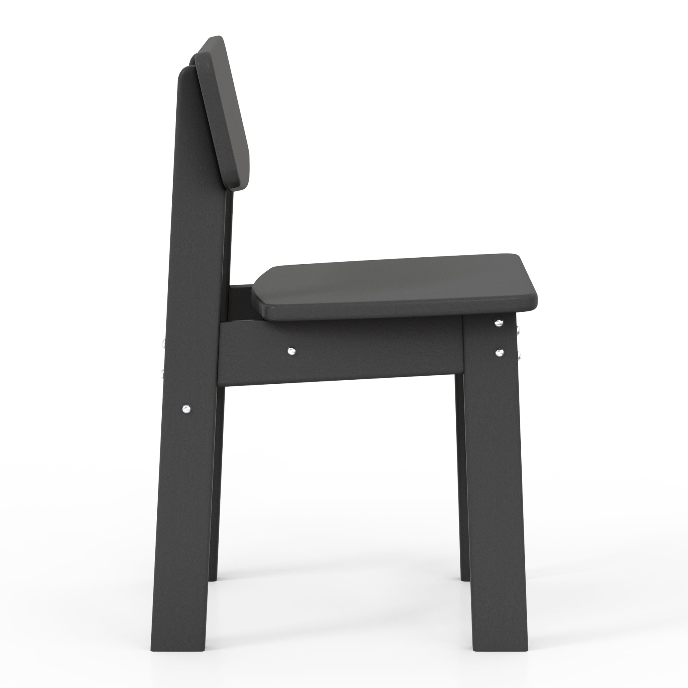 Tiny Terraces Essentials Kids' All-Weather Outdoor Dining Chair (Set of 2) Gray Seahawk Designs Kids Patio Dining Chairs