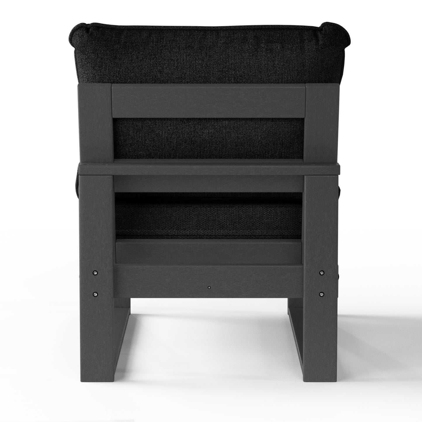 Signature All-Weather Outdoor Modular Deep Seating Cushioned Side Chair (Center Sectional Seat) Seahawk Designs Patio Chairs