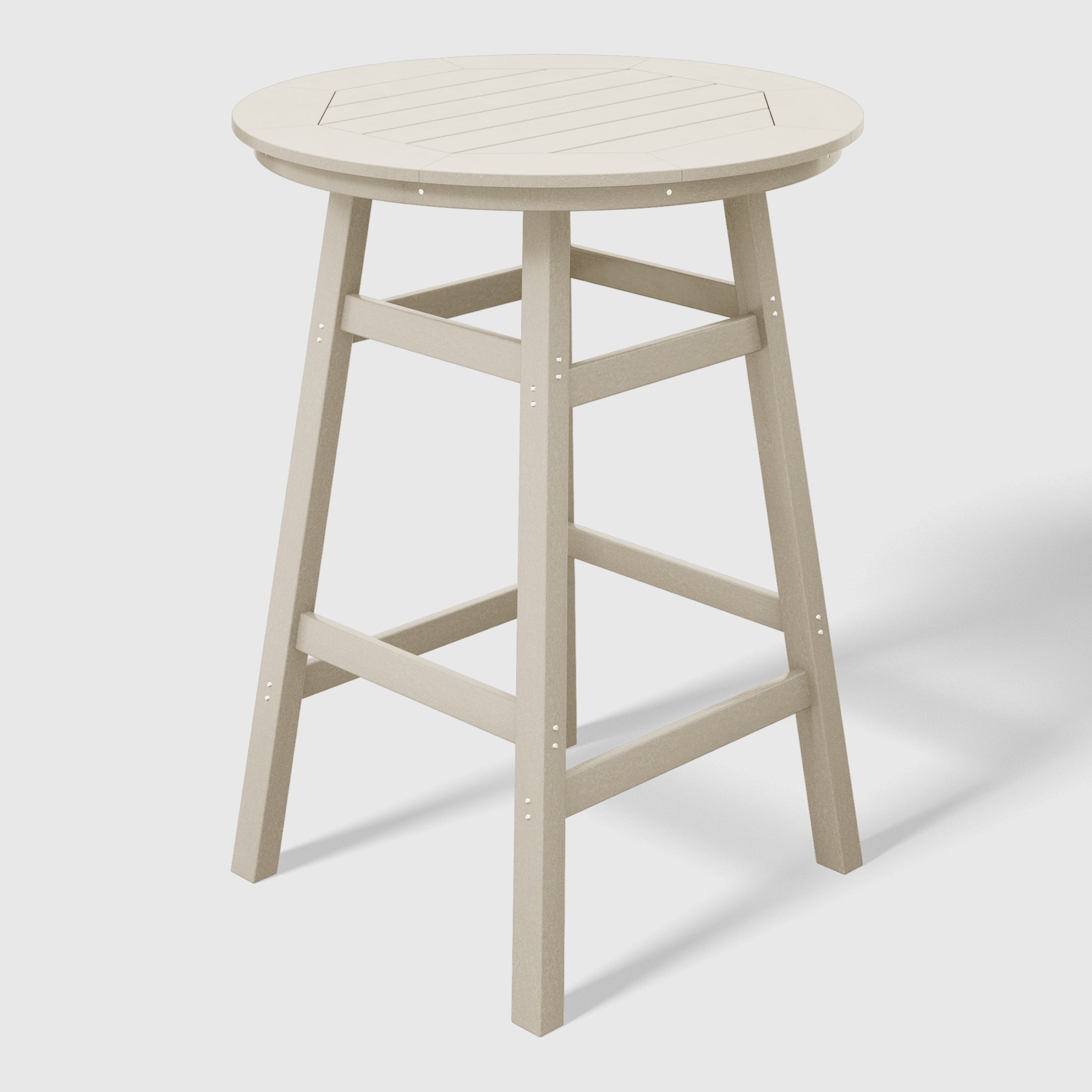 Stockholm All-Weather Outdoor 35" Round Bar Table (42" Height) Sand Seahawk Designs Patio Bar Tables