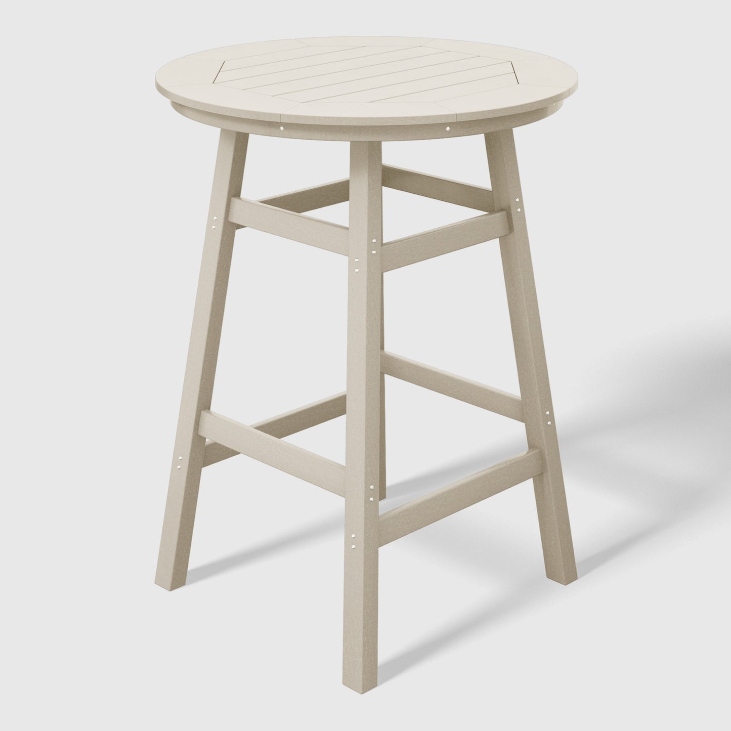 Stockholm All-Weather Outdoor 35" Round Bar Table (42" Height) Sand Seahawk Designs Patio Bar Tables