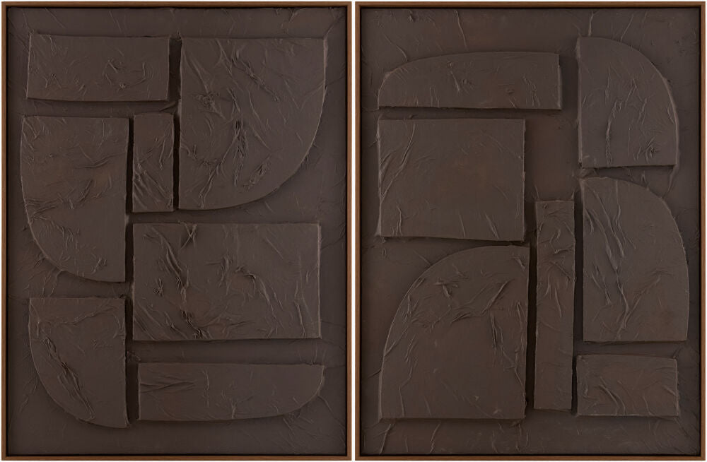 Kako Framed Art — Dark Brown