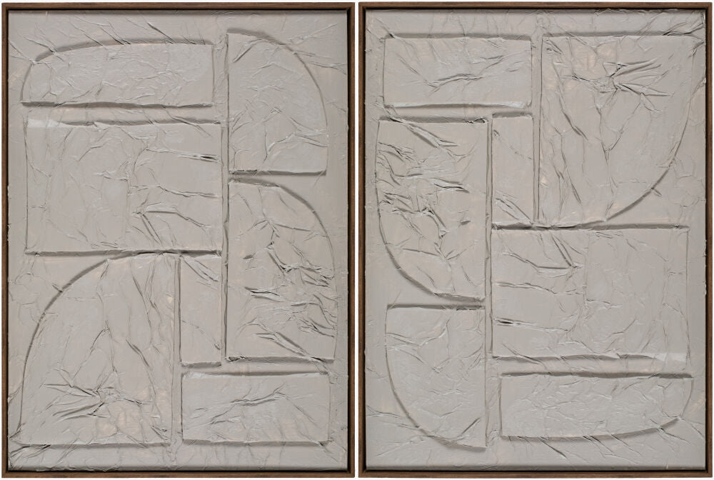 Kako Framed Art — Brown/Taupe