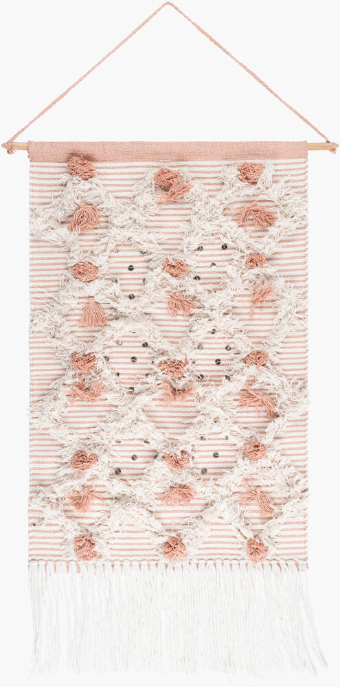 Kari Wall Hanging — Peach/White