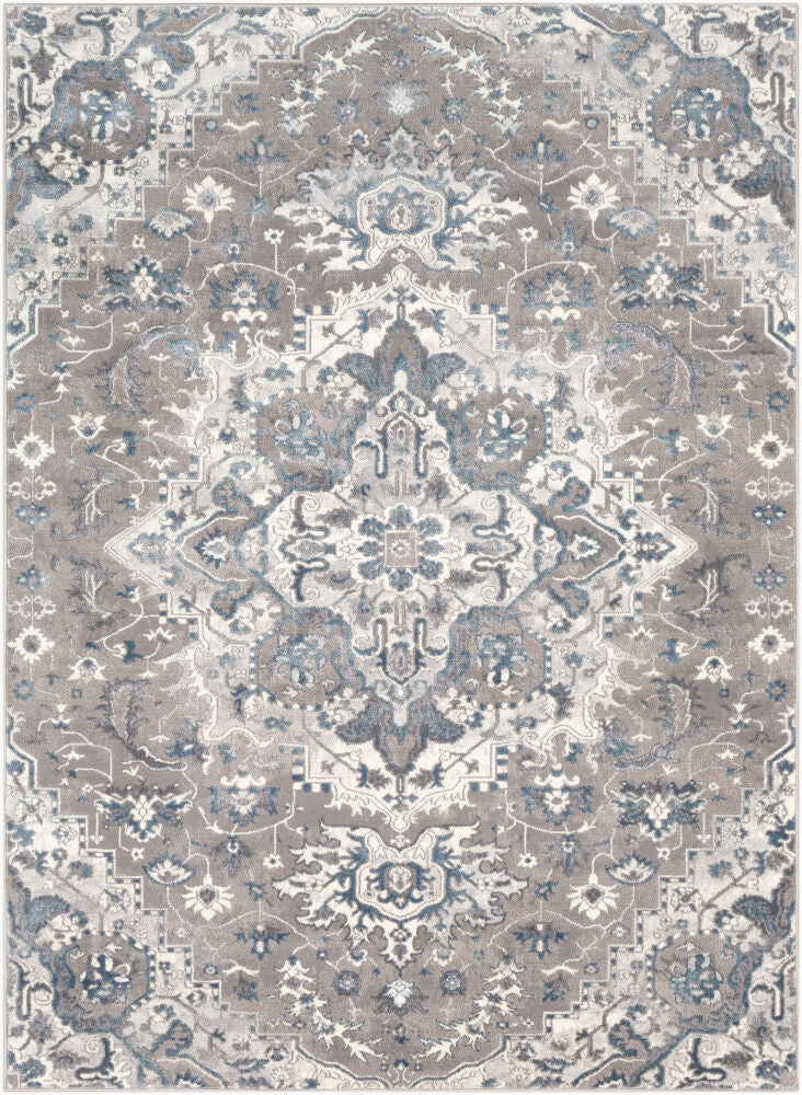 Katmandu Machine Woven Rug — Charcoal/Denim