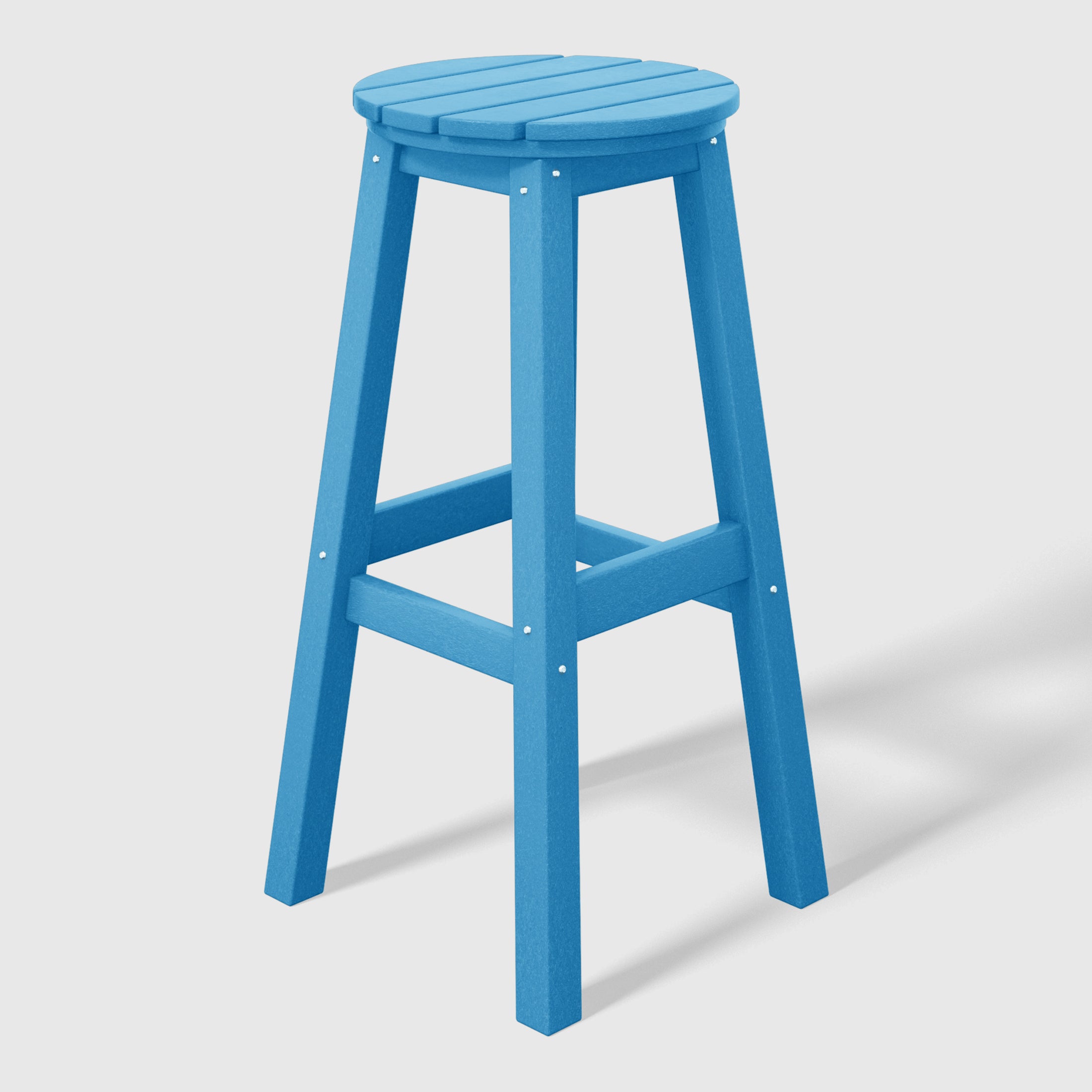 Stockholm All-Weather Outdoor Round Bar Stool (29" Height) Pacific Blue Seahawk Designs Patio Bar & Counter Stools