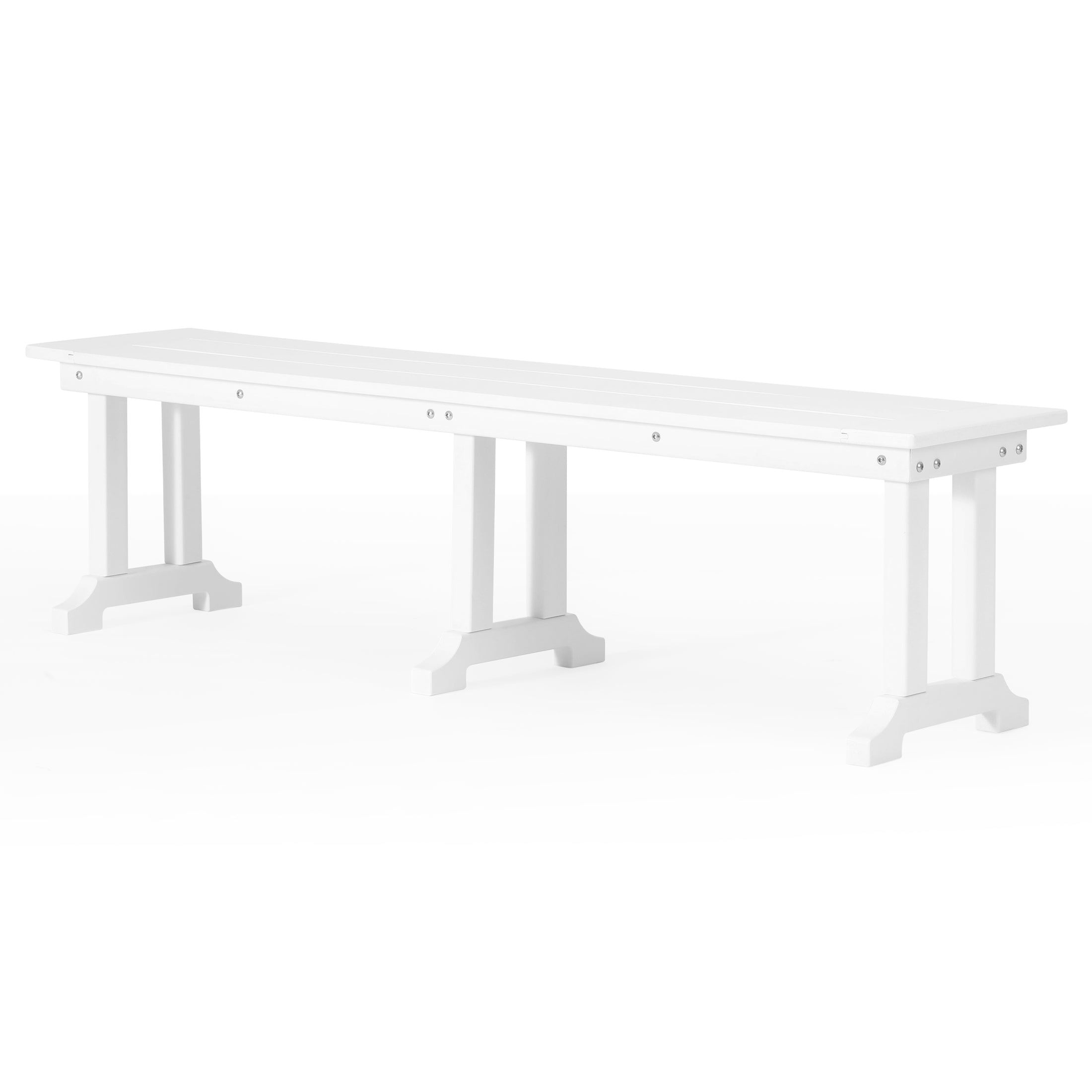 Tuscany All-Weather Outdoor 65" Trestle Dining Bench Seahawk Designs Patio Benches