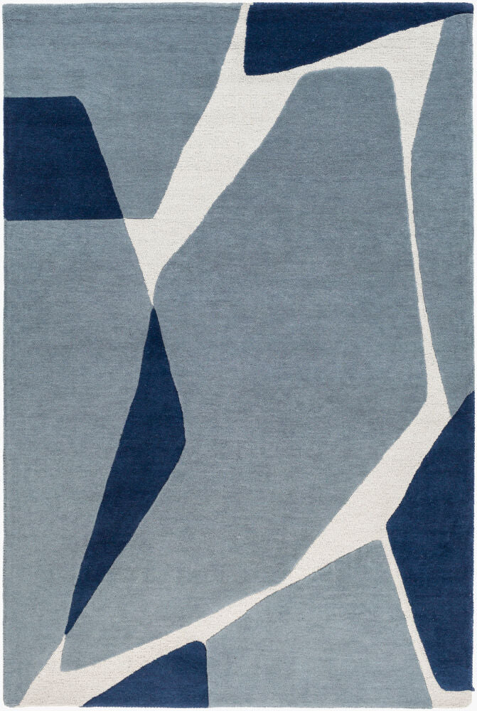 Kennedy Handmade Rug — Blue/Light Slate