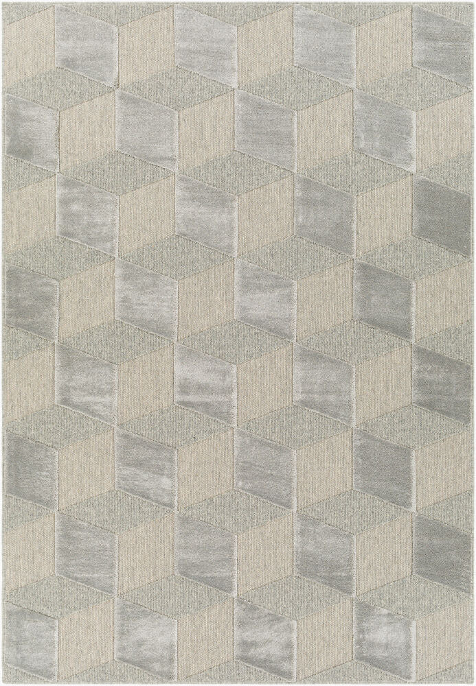 Kingston Machine Woven Rug — Gray/Medium Gray