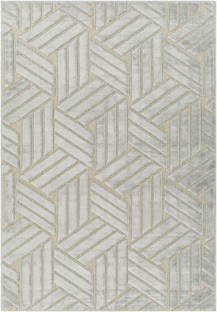 Kingston Machine Woven Rug — Gray/Medium Gray