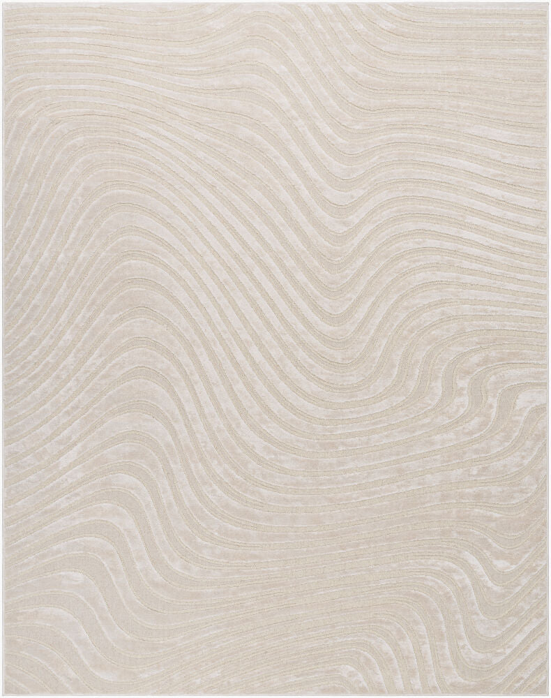 Kingston Machine Woven Rug — Cream/Light Beige