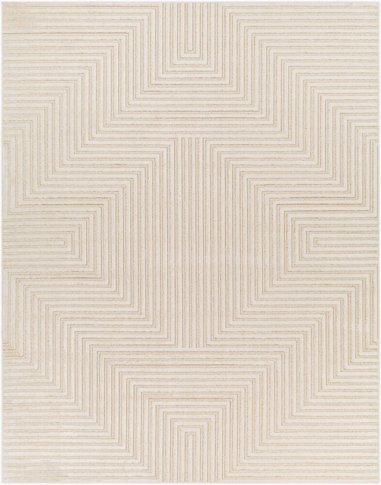 Kingston Machine Woven Rug — Cream/Light Beige
