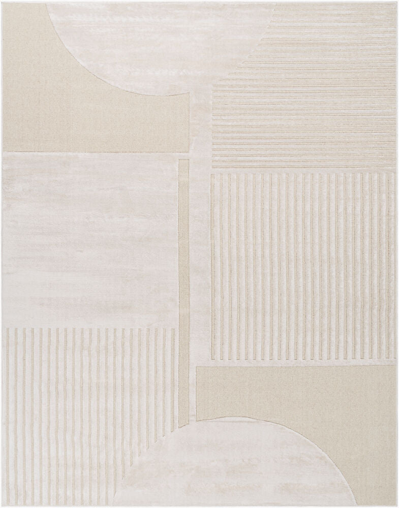 Kingston Machine Woven Rug — Cream/Light Beige