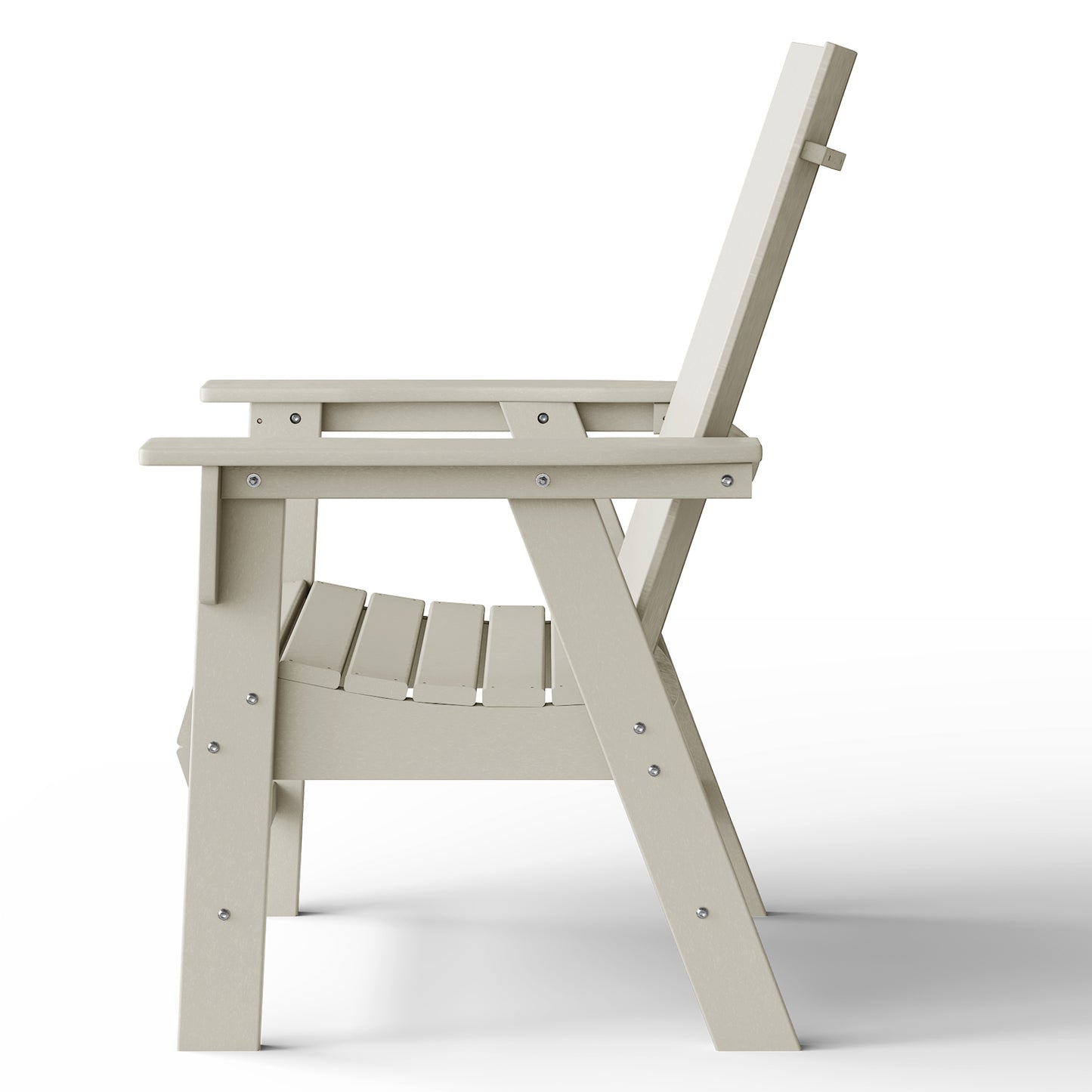 Malibu Modern All-Weather Outdoor Contoured Adirondack Dining Chair Seahawk Designs Patio Dining Chairs
