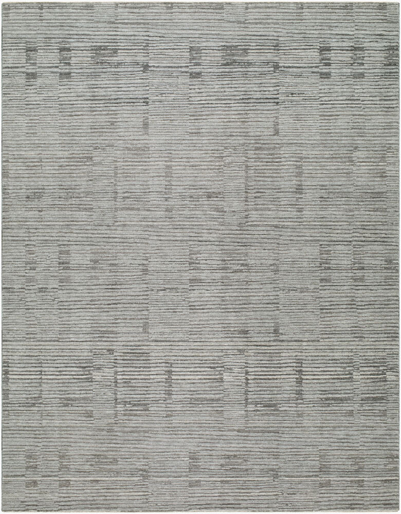 Keller Machine Woven Rug — Charcoal/Dark Brown