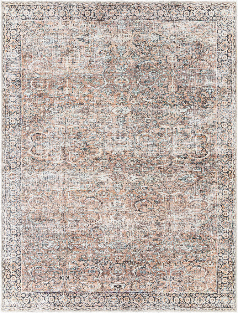 Kemer Machine Woven Rug — Blue/Brown