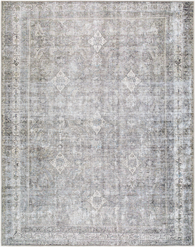 Kemer Machine Woven Rug — Aqua/Beige
