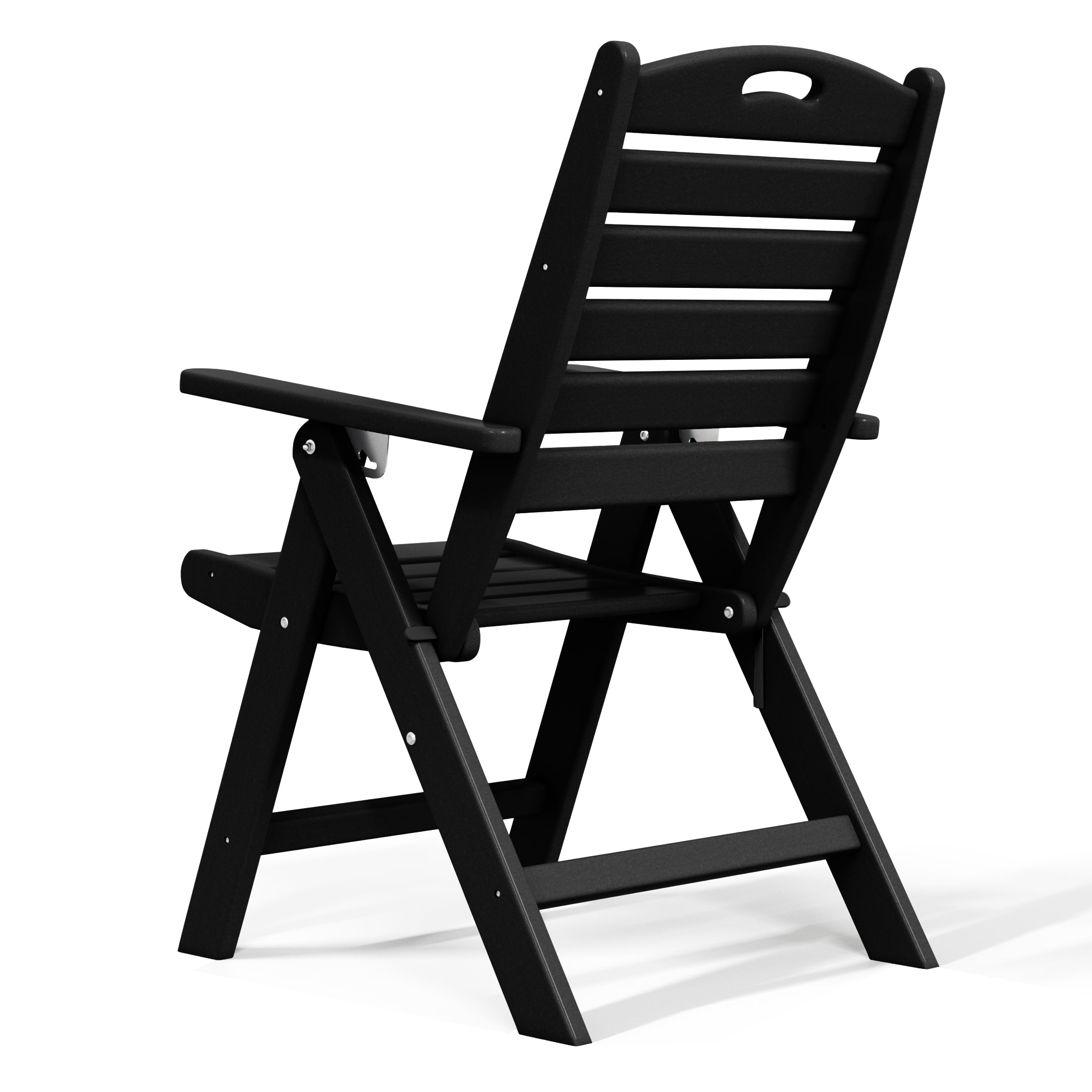 Aarhus All-Weather Outdoor Patio Folding Tall Back Dining Chair (38" High) Seahawk Designs Patio Dining Chairs