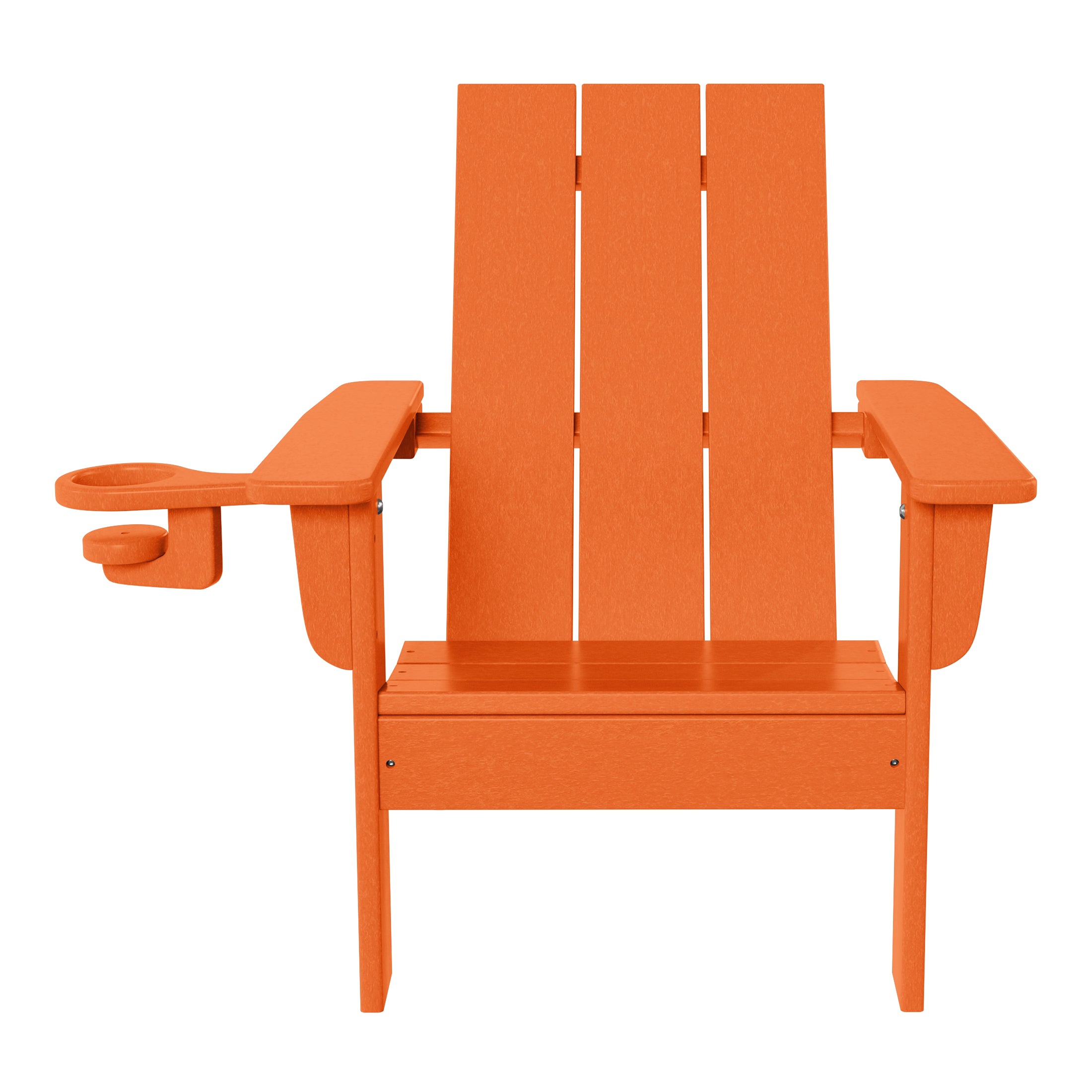 Tiny Terraces Kids Adirondack Chair with Cup Holder (Set of 2) Orange Seahawk Designs Kids Adirondack Chairs