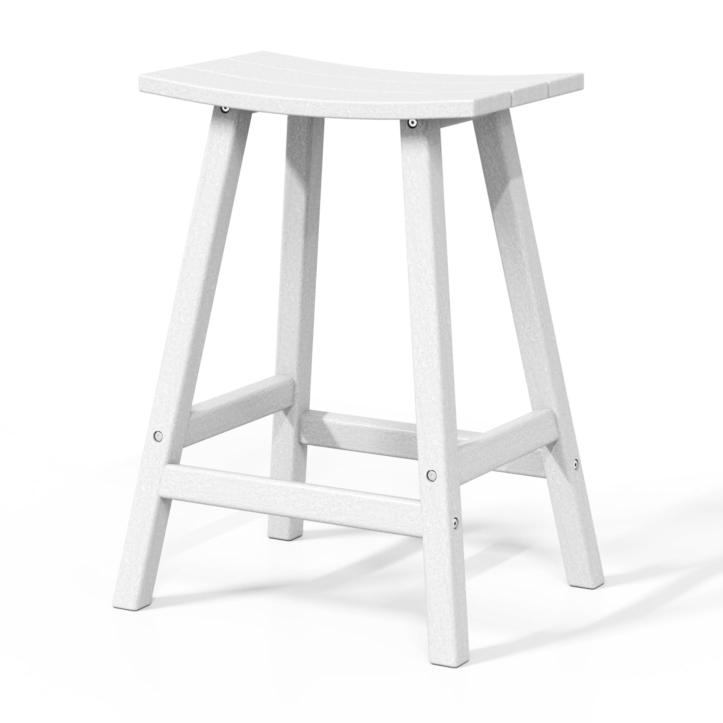 Stockholm All-Weather Outdoor Saddle Counter Stool (24" Height) Seahawk Designs Patio Bar & Counter Stools