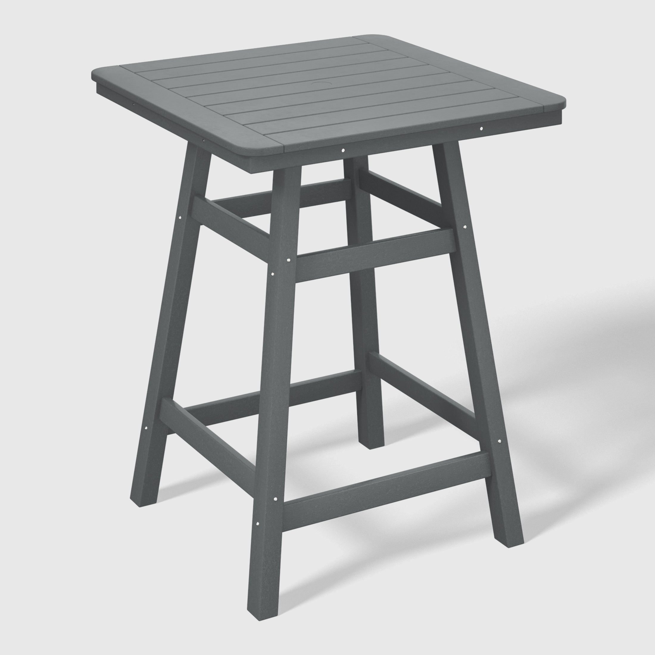 Stockholm All-Weather Outdoor Square Counter Table (31" Top) Gray Seahawk Designs Patio Bar Tables