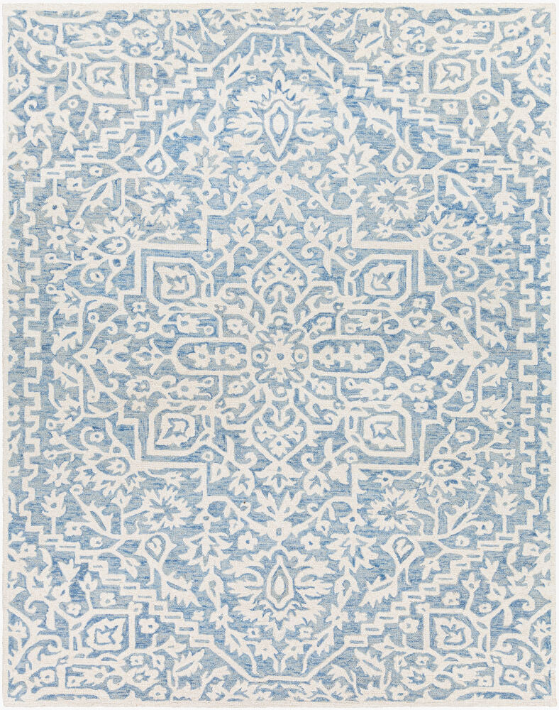 Kayseri Handmade Rug — Cream/Denim