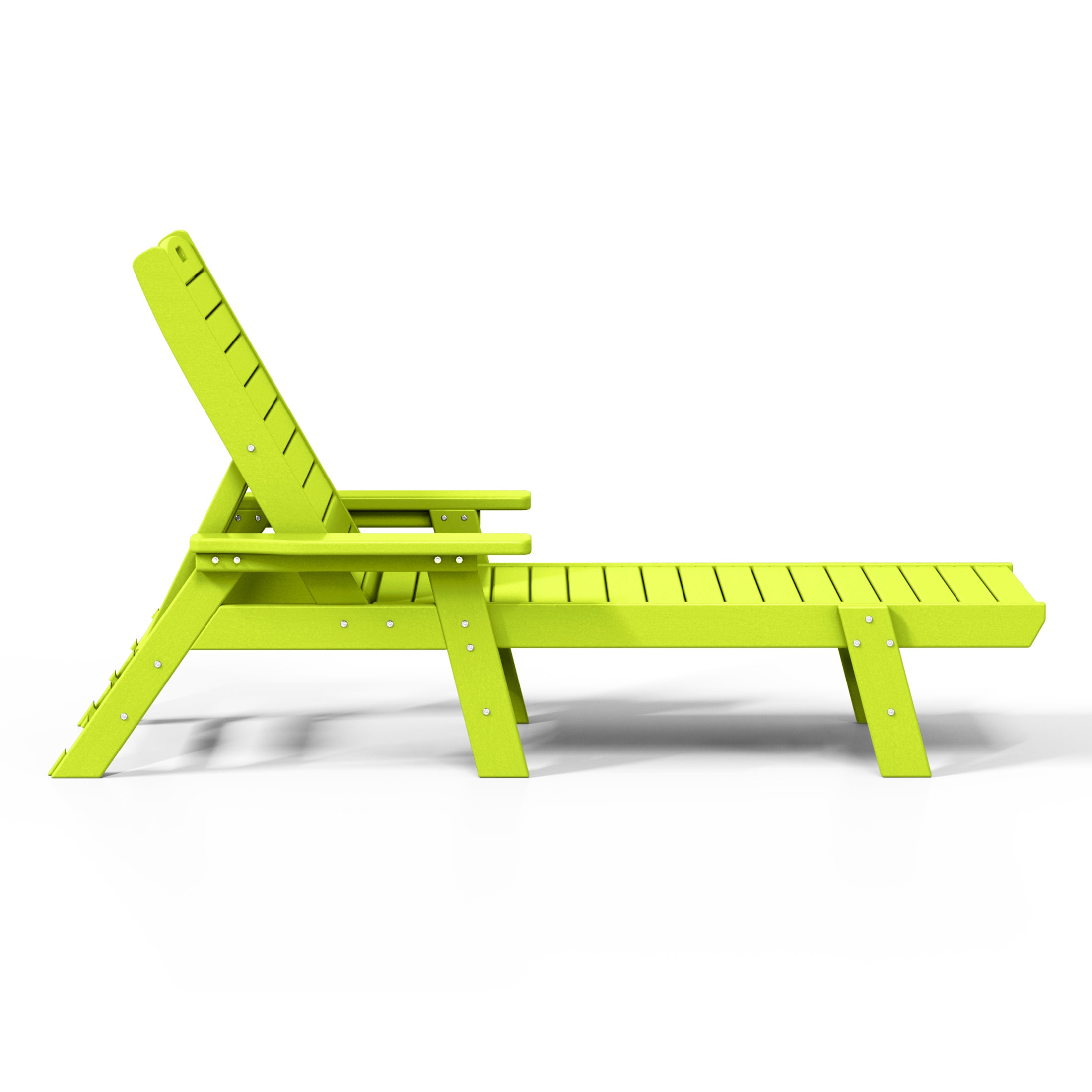 Santa Monica All-Weather Outdoor Reclining Sun Lounger with Arm Rests Lime Seahawk Designs Patio Chaise Lounges
