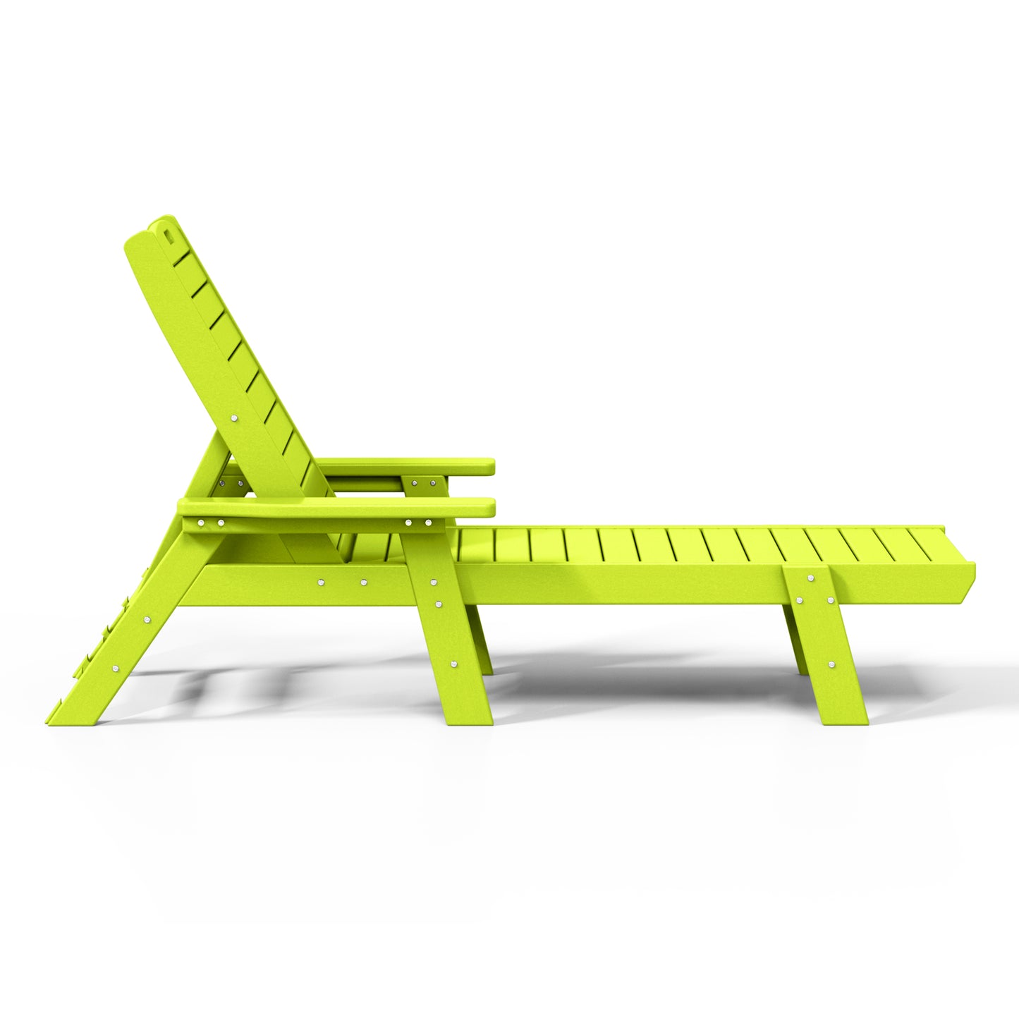 Santa Monica All-Weather Outdoor Reclining Sun Lounger with Arm Rests Lime Seahawk Designs Patio Chaise Lounges