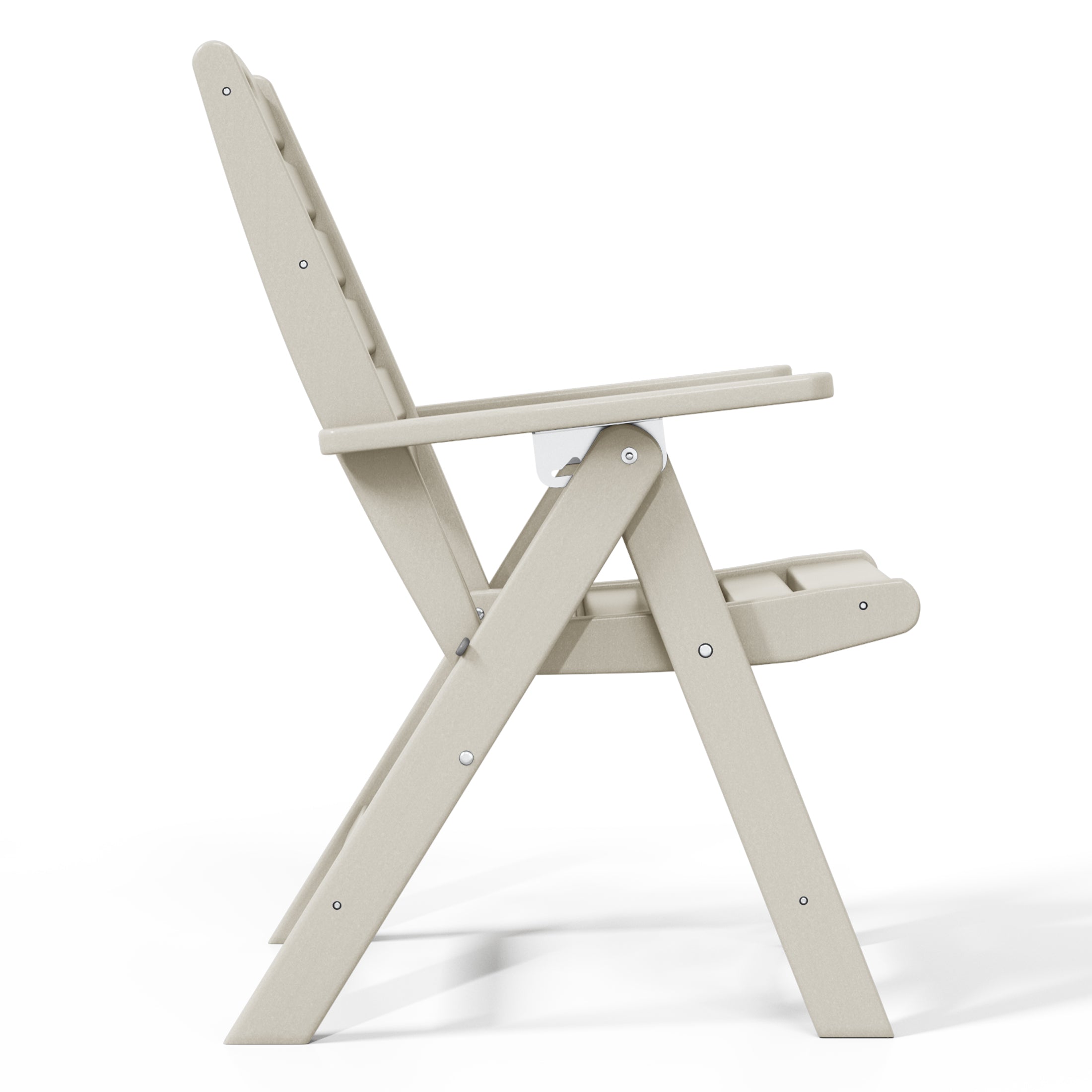 Aarhus All-Weather Outdoor Patio Folding Tall Back Dining Chair (38" High) Sand Seahawk Designs Patio Dining Chairs