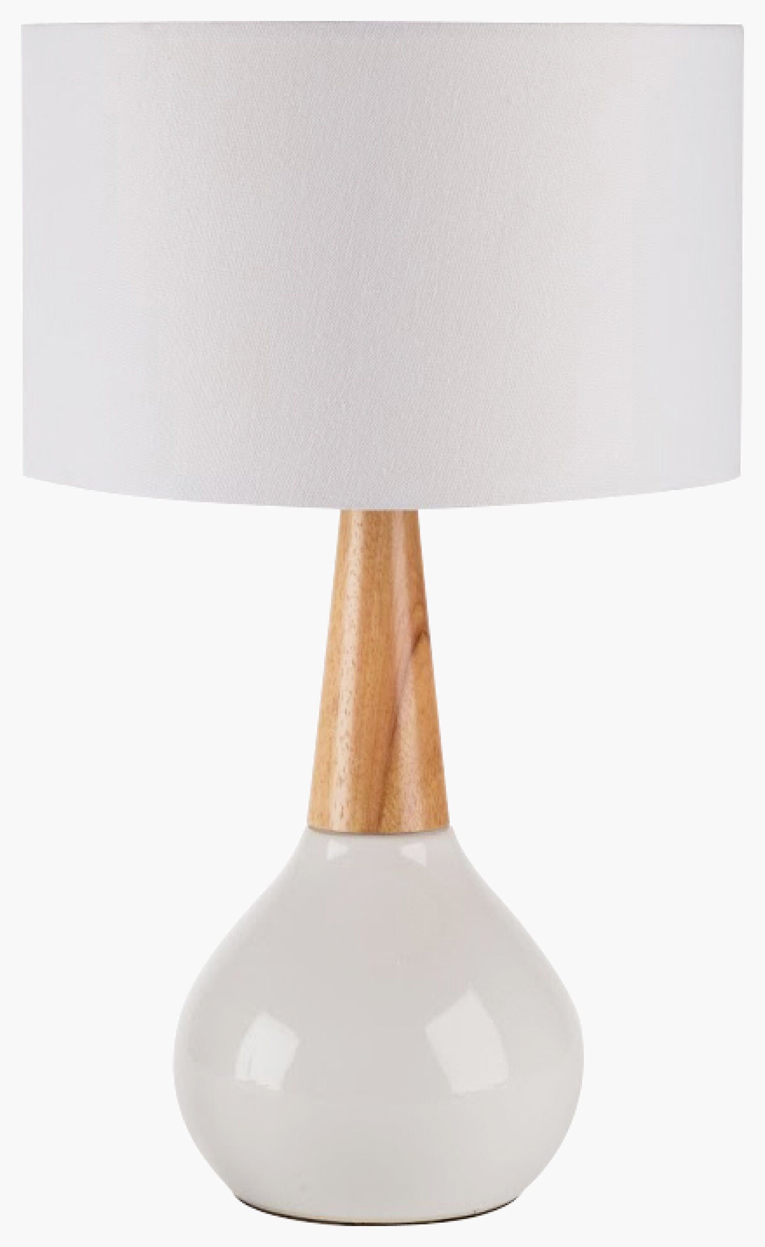 Kent Accent Table Lamp — Tan/White
