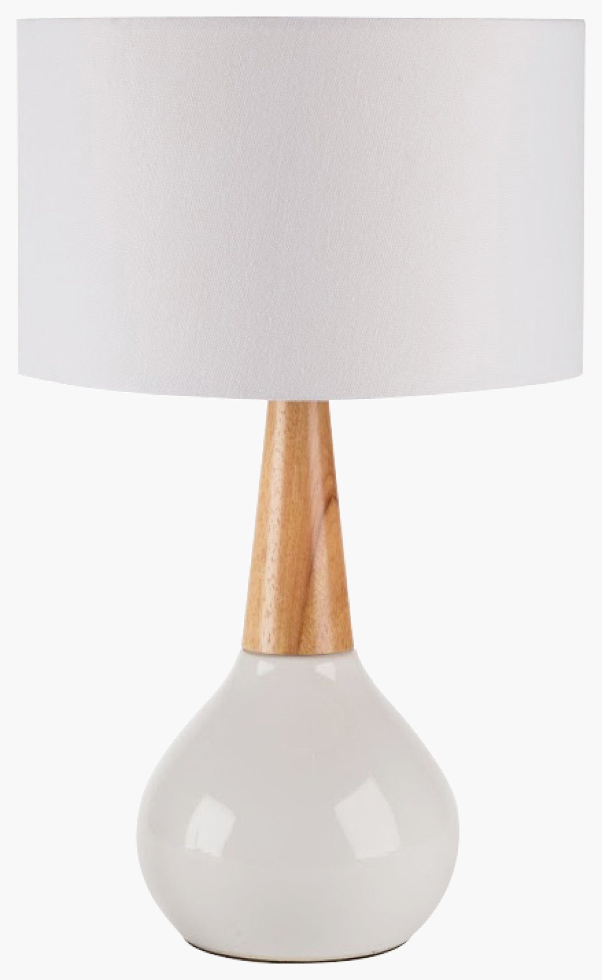 Kent Accent Table Lamp — Tan/White