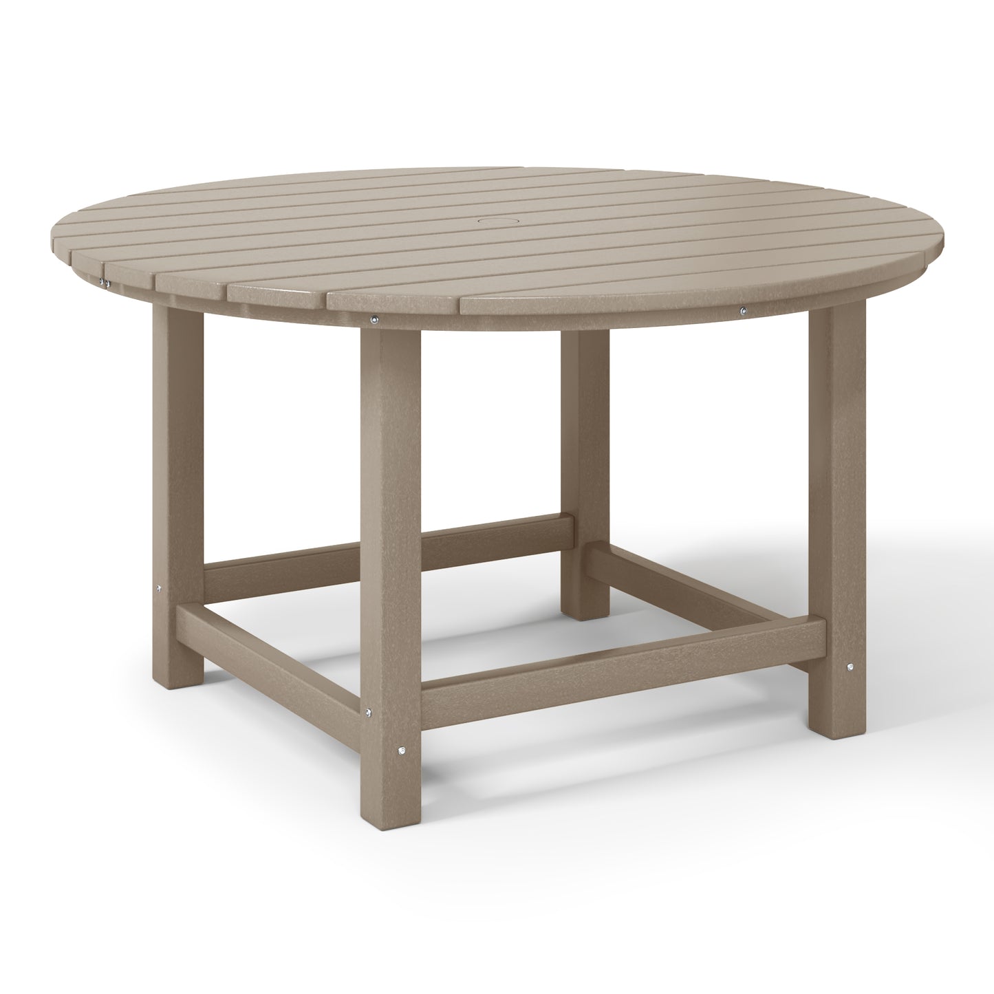 Tiny Terraces Kids' All-Weather Outdoor Round Dining Table (38" Wide) Weathered Wood Seahawk Designs Kids Patio Dining Tables