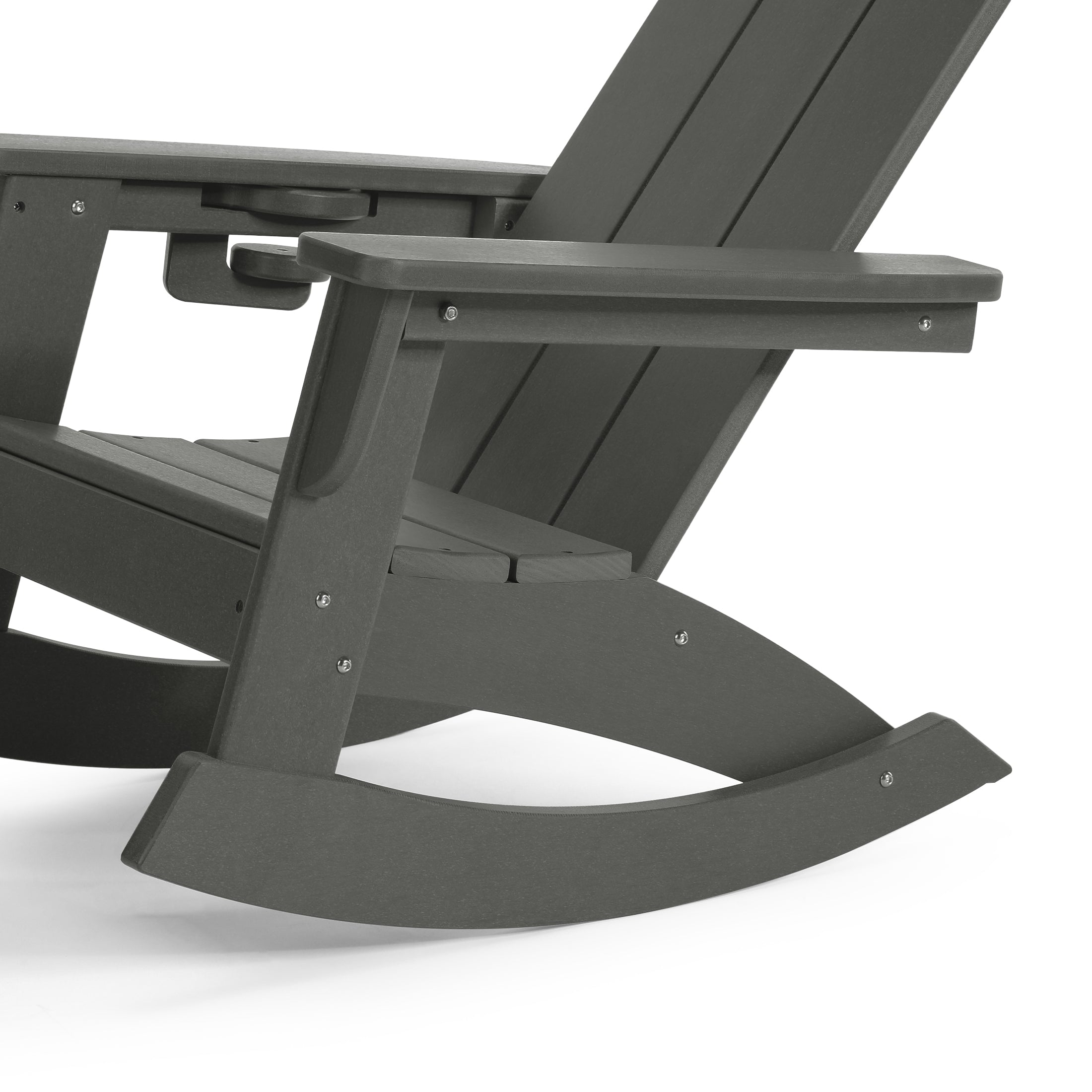 Tiny Terraces Kids Modern Adirondack Rocking Chair with Cup Holder (Set of 2) Seahawk Designs Kids Patio Rocking Chairs