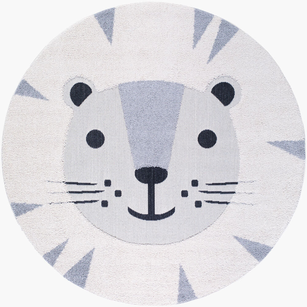 Kayra Machine Woven Rug — Charcoal/Ivory