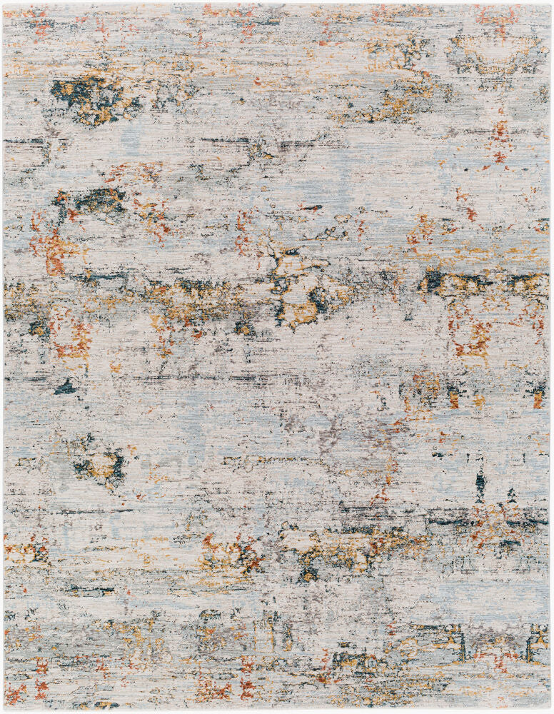 Laila Machine Woven Rug — Cream/Dark Blue