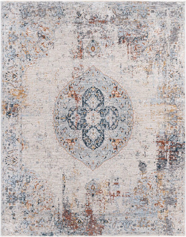 Laila Machine Woven Rug — Charcoal/Cream