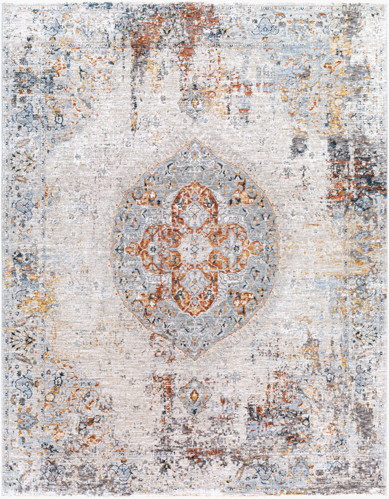 Laila Machine Woven Rug — Charcoal/Cream