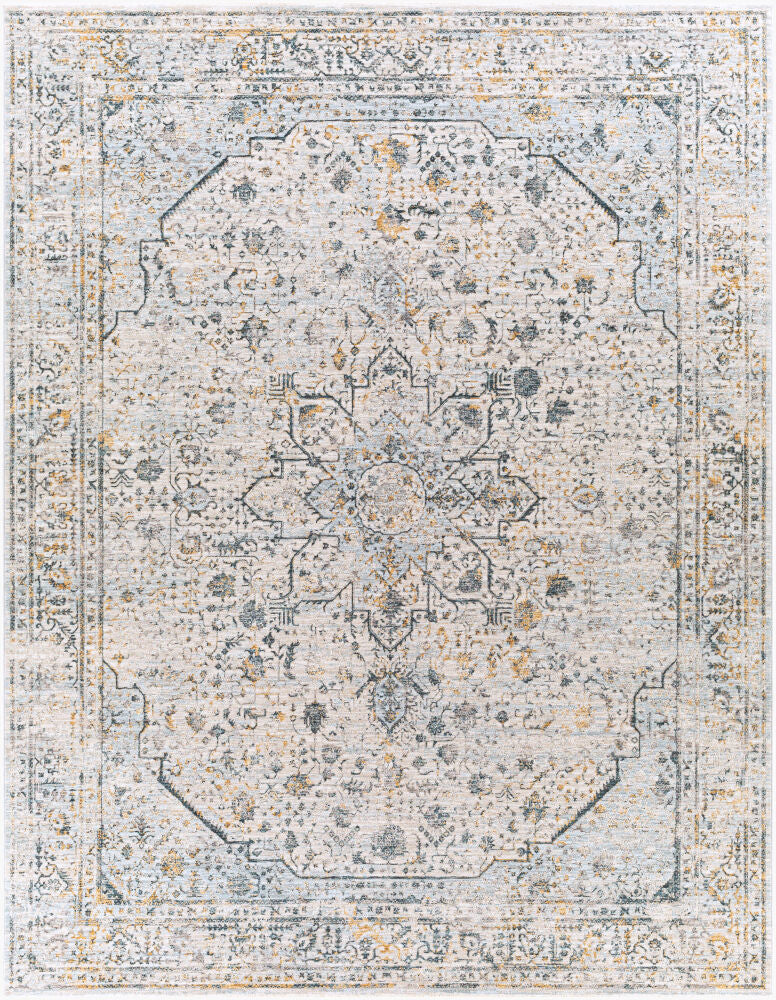 Laila Machine Woven Rug — Charcoal/Cream