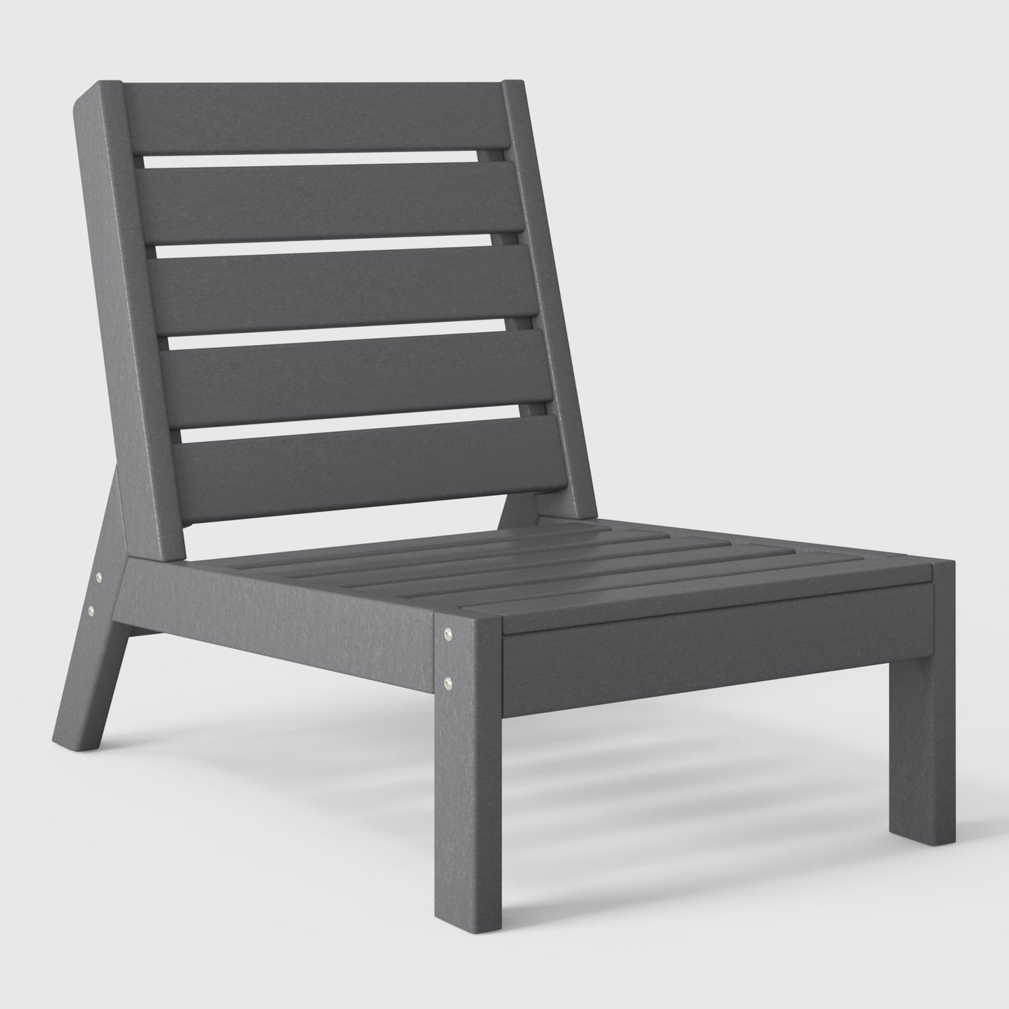 Scottsdale All-Weather Outdoor Modular Deep Seating Armless Chair (with Optional Cushions) Gray Seahawk Designs Patio Chairs