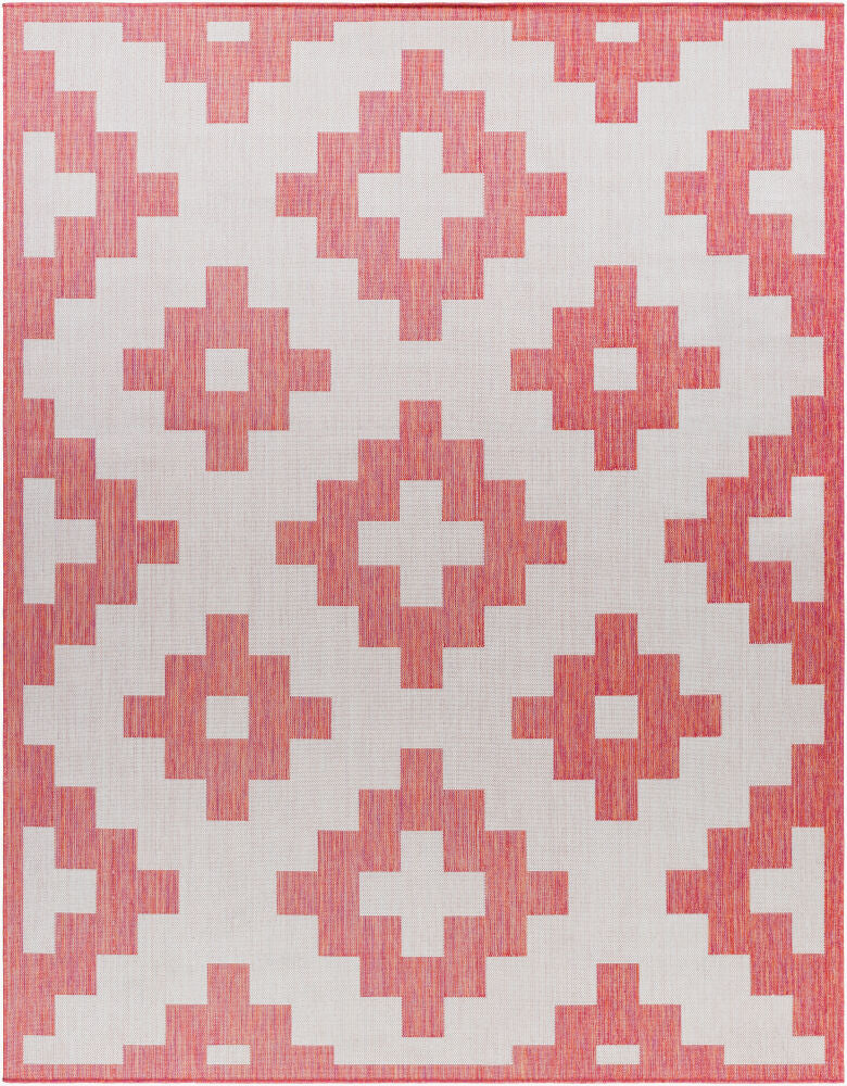 Long Beach Machine Woven Rug — Ivory/Rust
