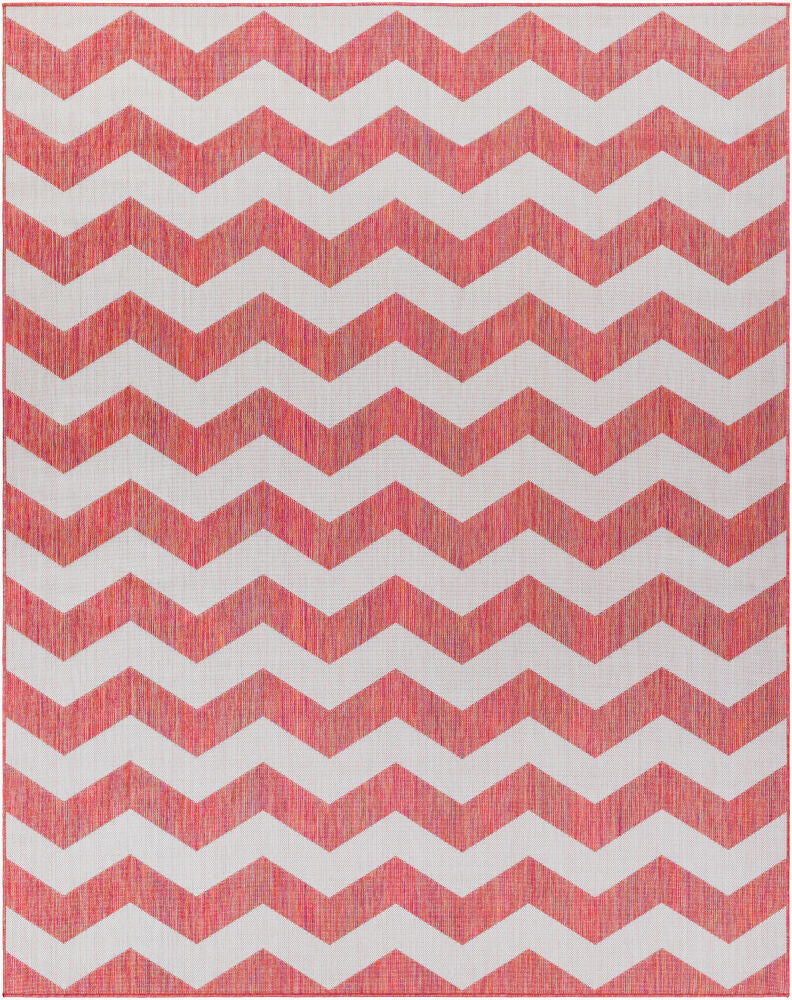 Long Beach Machine Woven Rug — Ivory/Rust