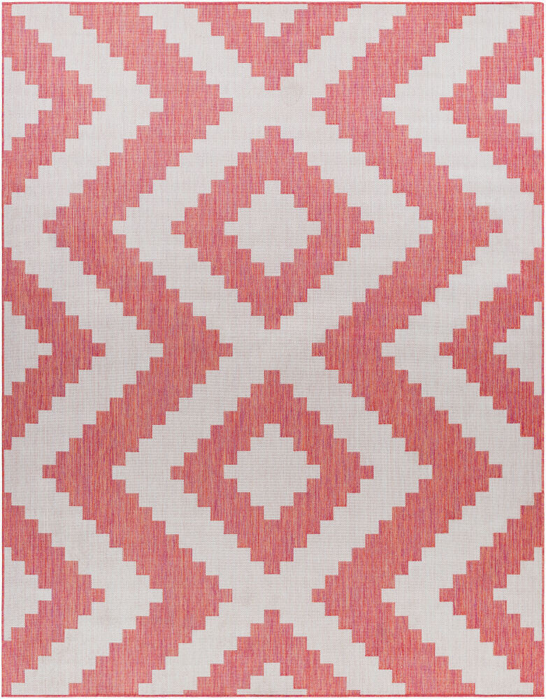 Long Beach Machine Woven Rug — Ivory/Rust